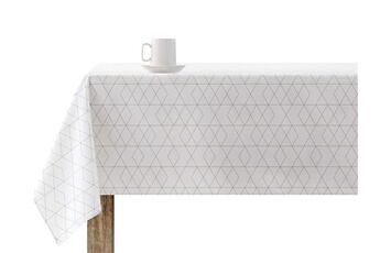 nappe de table purline nappe anti-taches 100% coton 1 pièce blanc à lignes vertes mantel _pondi200x140 blanc 200x140