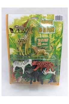 figurine pour enfant easykado 25 figurines animaux de la forêt multicolore