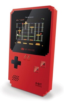 Borne d'arcade My Arcade Console Portable Rétro Pixel Classic Rouge avec 308 jeux