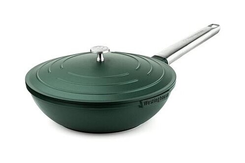 Wok Westinghouse performance series wok pour induction - 28cm wok poêle  antiadhésive - tout feux, passe au four et au lave-vaisselle - vert