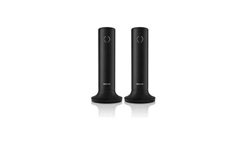 Philips Téléphone sans fil LINEA Duo M4502B/34 DECT Noir écran 1,6" mains libres - vue 1