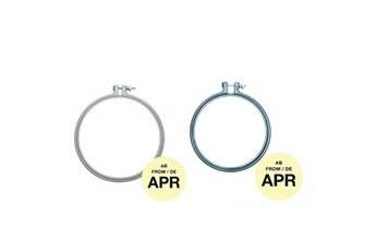 autres jeux créatifs rico design 2 anneaux de broderie - menthe 15,2 cm + pétrole 12,7 cm -
