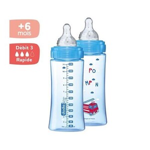 Biberon Verre DODIE Lot De 2 Biberons Anti-Coliques 330ml - Tétines Rondes 3 Vitesses - Pour Bébés 6 Mois - Bleu Et Vert Attache Tetine Biberon Verre DODIE Lot De 2 Biberons Anti-Coliques 330ml - Tétines Rondes 3 Vitesses - Pour Bébés 6 Mois - Bleu Et Vert Attache Tetine