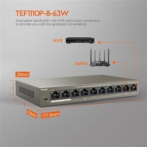 Switch POE Hikvision 4 Ports 10/100M + 1 Port Uplink 100M - Alimentation 802.3af/at - Non Géré
