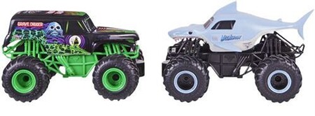 Voiture Spin Master Voitures RC Monster Jam Gravedigger & Megalodon ...