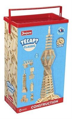 Técap Classic - Baril De 300 Planchettes En Bois - Le Jeu De Construction Équilibre Et Imagination Par Jeujura