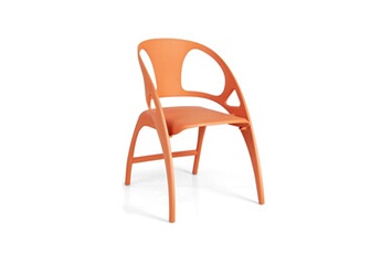 chaise giantex lot de 2 chaises de salle à manger pliable style moderne, orange