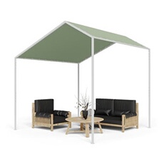 Pavillon de jardin - Gazébo avec toit - 3x3m - Salon de jardin - Hydrofuge - Protection UV 50+ - Aluminium poudré - Vert