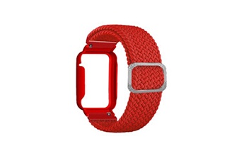 accessoires bracelet et montre connectée generique bracelet en nylon élastique tressé pour votre xiaomi mi band 7 pro - rouge rouge