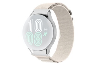 accessoires bracelet et montre connectée generique bracelet en nylon boucle à crochet en g pour votre samsung galaxy watch 5 40mm/44mm/watch 5 pro 45mm/watch4 40mm/44mm - blanc