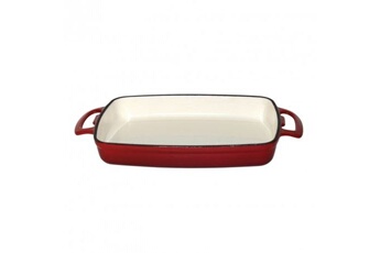 ustensile de cuisine vogue plat en fonte rectangulaire rouge - 1,8 l - - fonte1,8370oui x205x40mm