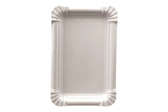 vaisselle papstar pure - assiette - taille 13 x 20 cm - rectangulaire - jetable - blanc (pack de 250)