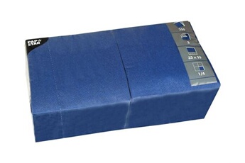 serviette de table papstar - serviette - taille 33 x 33 cm - jetable - bleu foncé (pack de 250)