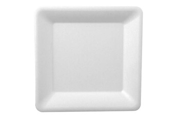 vaisselle papstar pure - assiette - taille 26 x 26 cm - carré - jetable - blanc (pack de 50)