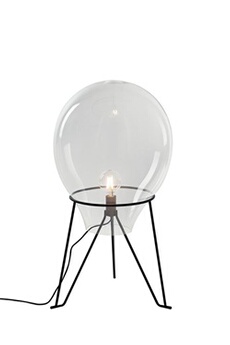 lampe à poser fan europe azuma lampe à poser transparente 27 38x63cm
