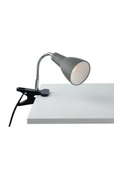 lampe à poser fan europe luce_ambiente_design - lampe de bureau à pince réglable, gris, e14