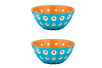 bols guzzini lot de 2 bols 12 cm le murrine bleu et orange - - multicolore - plastique