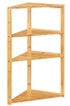 Pegane etagere d'angle en bambou avec 3 niveaux coloris naturel - Longueur 36.6 x Profondeur 33.5 x Hauteur 80 cm -- photo 1