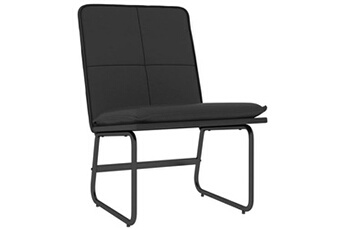 fauteuil de jardin vidaxl chaise longue noir 54x75x76 cm similicuir
