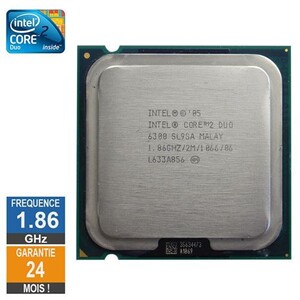 Processeur Cpu Intel Core 2 Duo E6300 SL9SA 1.86GHz, 64 Bit, 1066MHz Processeur Cpu Intel Core 2 Duo E6300 SL9SA 1.86GHz, 64 Bit, 1066MHz
