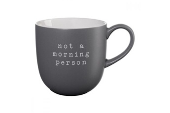 tasse et mugs asa - mug 350ml not a morning person - gris foncé -
