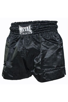 short de sports de combat metal boxe short thaï-s-noir