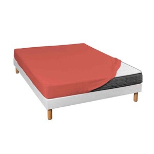 Terre de Nuit - Drap Housse Jersey Orange Terracotta Bonnet 30 Terre de Nuit - Drap Housse Jersey Orange Terracotta Bonnet 30