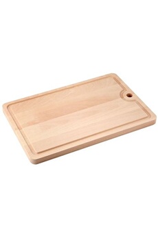ustensile de cuisine fackelmann planche à découper en bois avec récupérateur de jus wood edition ref 31810