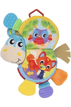 peluche playgro cheval clip clop avec sons et livre d'histoires, jouets pour bébés, a partir de 3 mois, sans bpa, coloré, 40219