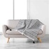 Grande Couverture Canapé Navajo Aztèque VANJOROY 230x250cm - 100% Coton Avec Pompons