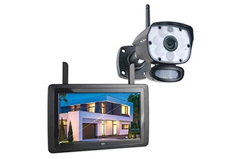 Caméra de surveillance Elro Vidéosuveillance CZ60RIPS Color Night Vision Kit avec 9 Ecran et application - 1080P HD résolution