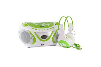 477172 Ensemble audio Gulli Lecteur CD et casque - vert et blanc