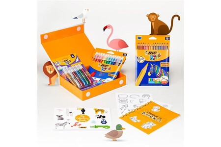 Peinture enfant Bic Kids Color box Animals