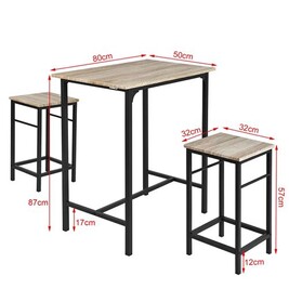 OGT19-N Set De 1 Table 2 Chaises Table à Manger Table De Cuisi Ensemble Table De Balcon 2 Tabourets Avec Dossier Mobilier De Jardin OGT19-N Set De 1 Table 2 Chaises Table à Manger Table De Cuisi Ensemble Table De Balcon 2 Tabourets Avec Dossier Mobilier De Jardin