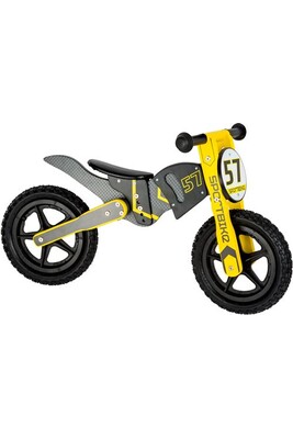 Porteur bébé Small Foot - Draisienne motocross gris et jaune - 10739