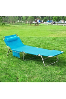 fauteuil de jardin sobuy ogs35-bx2 lot de 2 chaises longues bains de soleil transats de jardin pliant chaises