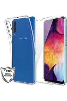 Coque et étui téléphone mobile ADVANSIA Housse coque pour Samsung Galaxy A50 Avec Verre Trempé Protection ecran (X1]