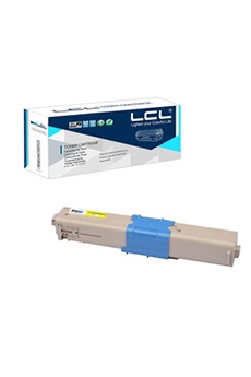 Toner LCL Cartouche de Toner Compatible C332dnw C332dn c332 MC363dnw MC363dn MC363 46508709 (1Jaune) Remplacement pour OKI C332dn/C332dnW/MC363dn