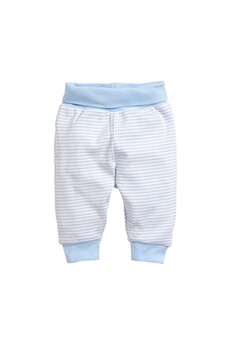 pantalon bébé interlock blanc/bleu