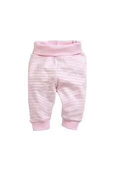 pantalon bébé interlock blanc/rose