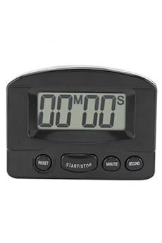 Minuteur GENERIQUE Minuterie de cuisine portable Digital Clock Countdown Timer LCD Noir