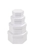 GENERIQUE Creotime boîtes Carton hexagonal 6,5-8-10-12 cm blanc 4 parties photo 2
