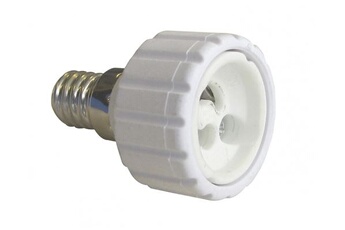 Douille d'ampoule GENERIQUE Transformateur de douille E14 en GU10 GU10, plastique, blanc 100 W
