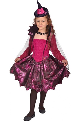 Déguisement enfant Barbie robe de soirée Halloween filles polyester rose  4-5 ans