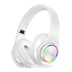 Casque de stéréo pour HIFI intra-auriculaire Bluetooth 5.0 ,sans fil - blanc