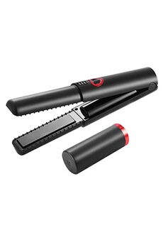 Fer a lisser sans fil utilisé partout - Risheng Lisseur Cheveux portatif USB chargeur - Chauffe Ultra Rapide jusqu'à 220°C - Noir