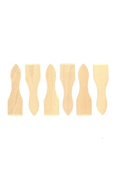 ustensile de cuisine fackelmann lot de 6 spatules à raclette en bois wood edition ref 8641650