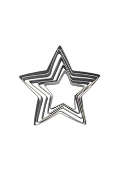 ustensile de cuisine zenker lot de 5 emporte-pièces de noël en forme d'étoile emporte-pièces ref 44813