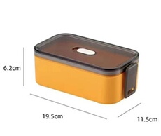 GENERIQUE - Lunch Box Portable - 1000ml - Jaune