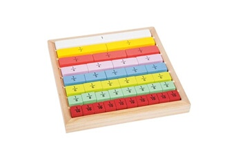 autres jeux créatifs small foot - wooden blocks with fractions 11166